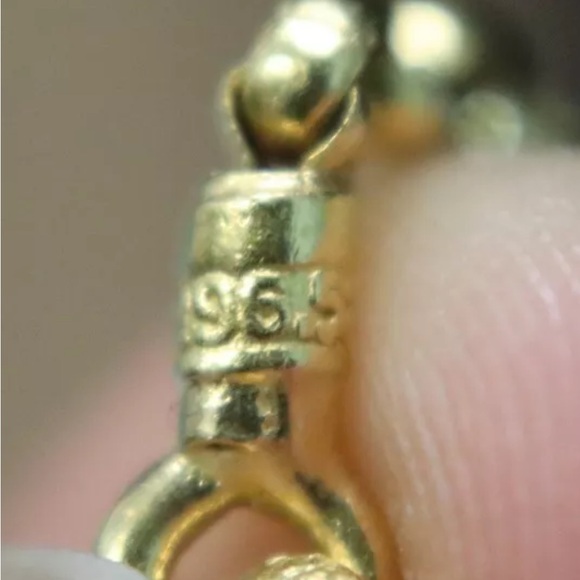 23k solid gold heart flower clover necklace - Picture 12 of 12